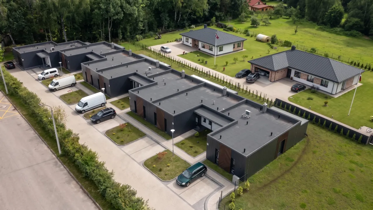 Ciemats «Rīgas gatve 6, Ādaži» - 7‑rindu mājas sekcijas